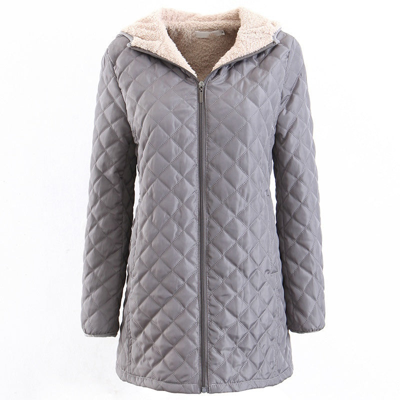 Women's Winter Warm Zip Up Hooded Jacket - donetur.com