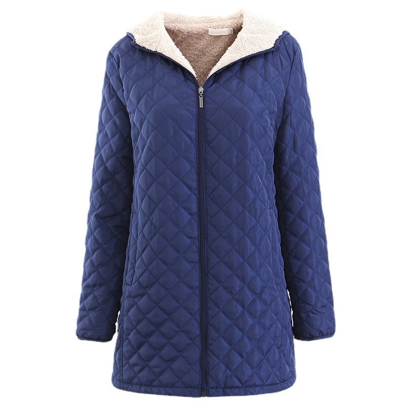 Women's Winter Warm Zip Up Hooded Jacket - donetur.com