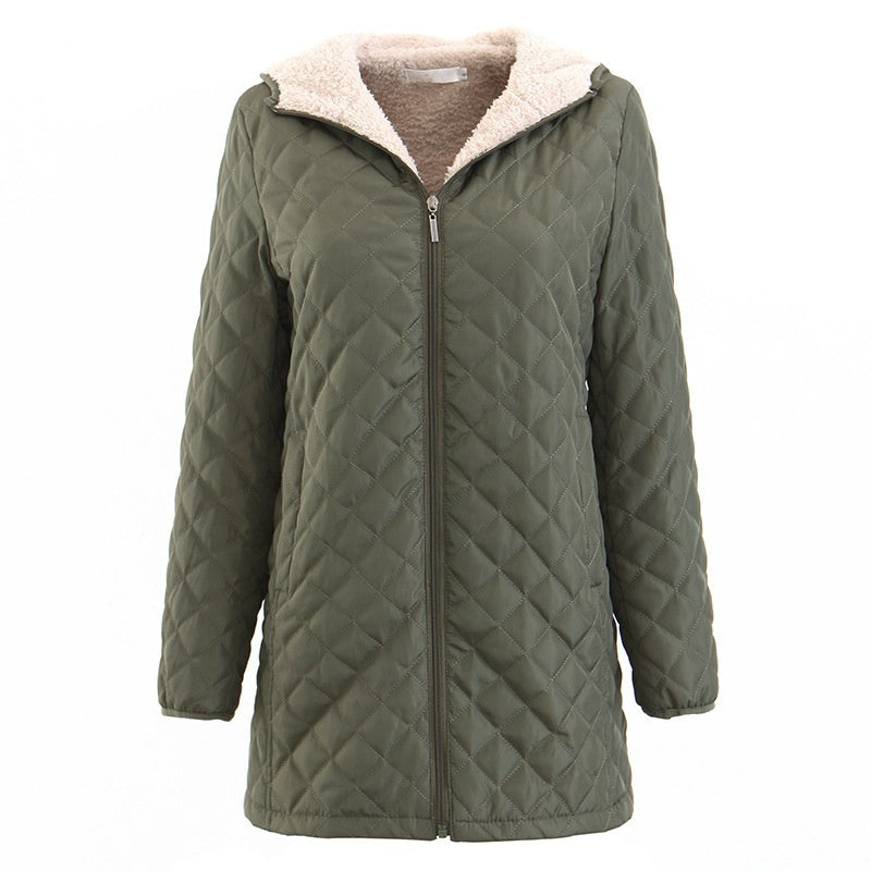 Women's Winter Warm Zip Up Hooded Jacket - donetur.com