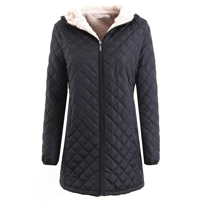 Women's Winter Warm Zip Up Hooded Jacket - donetur.com